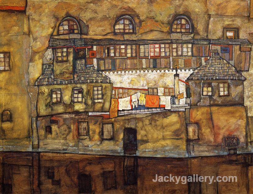 House on a River (Old House I) by Egon Schiele paintings reproduction
